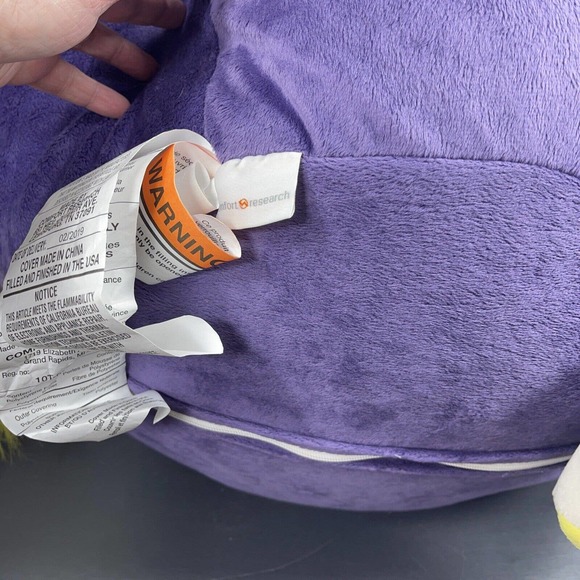 BIG JOE Bean Bagimal Plush Purple Unicorn With Buddy - Picture 8 of 10